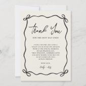Carte De Remerciements Coquette Bow Wedding Photo (Devant)