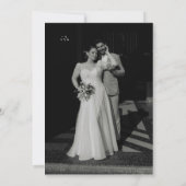 Carte De Remerciements Coquette Bow Wedding Photo (Dos)