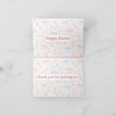 Carte De Remerciements Coquette Bunny & Bows Easter Table Place Card (Intérieur)
