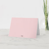 Carte De Remerciements Coquette de graduation moderne Blush Pink Bow (Dos)