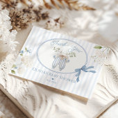 Carte De Remerciements Coquette French Clothesline Baby Boy Shower