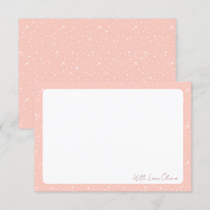 Carte De Remerciements Coquette romantique Blush Coeur rose