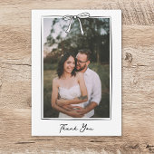 Carte De Remerciements Coquette Whimsical Mariage manuscrit Bow