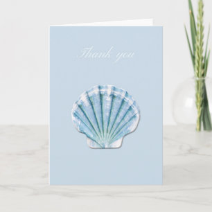 Carte De Remerciements Coquille bleue