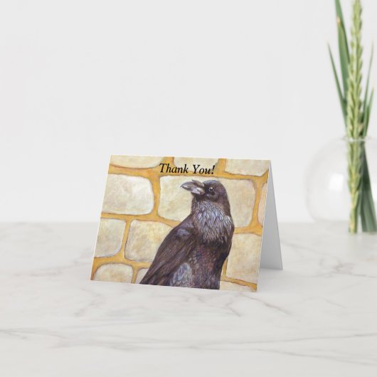 Carte De Remerciements Corbeau (Devant)