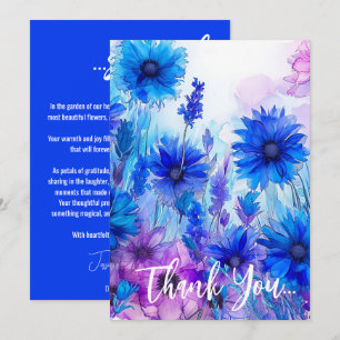 Carte De Remerciements 💍 Cornflowers et Lavender Bliss