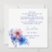 Carte De Remerciements 💍 Cornflowers et Lavender Bliss (Dos)