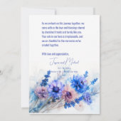 Carte De Remerciements 💍 Cornflowers et Lavender Bliss (Dos)