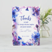 Carte De Remerciements 💍 Cornflowers et Lavender Bliss (Debout devant)