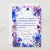 Carte De Remerciements 💍 Cornflowers et Lavender Bliss (Dos)