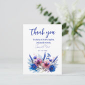 Carte De Remerciements 💍 Cornflowers et Lavender Bliss (Debout devant)