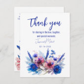 Carte De Remerciements 💍 Cornflowers et Lavender Bliss (Devant / Derrière)
