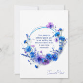 Carte De Remerciements 💍 Cornflowers et Lavender Bliss (Dos)