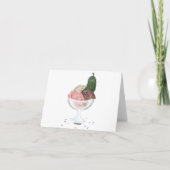 Carte De Remerciements Cornichons et glace (Dos)