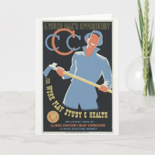 Carte De Remerciements Corps civil de conservation : Travail Loisirs Étud