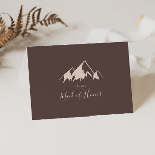 Carte De Remerciements Cortège de mariage de montagne claire de campagne 