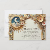Carte De Remerciements Cosmic Vintage Constellation Wedding (Devant)