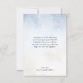 Carte De Remerciements Cosy Hot Cocoa hiver Mariage neigeux (Dos)