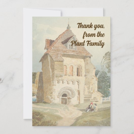 Carte de remerciements Cottage Classique (Devant)