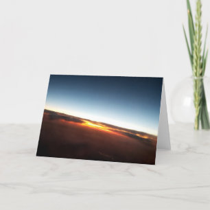 Carte De Remerciements Couche de soleil de l'avion