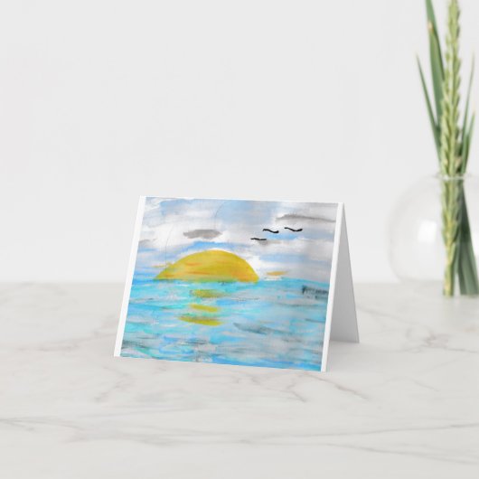 Carte De Remerciements Coucher de soleil (Devant)