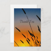 Carte De Remerciements Coucher de soleil (Devant / Derrière)