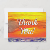 Carte De Remerciements Coucher de soleil 2443 (Devant)