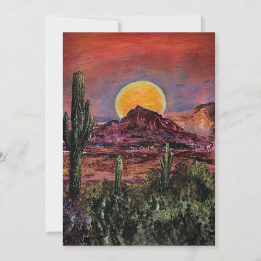 Carte De Remerciements Coucher de soleil de l'Arizona (Devant)