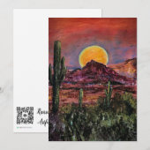 Carte De Remerciements Coucher de soleil de l'Arizona (Devant / Derrière)