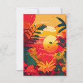 Carte De Remerciements Coucher de soleil de Reggae de l'île tropicale (Devant)