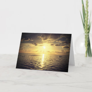 Carte De Remerciements Coucher de soleil doré