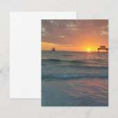 Carte De Remerciements Coucher de soleil sur Clearwater Beach Magnet (Devant / Derrière)