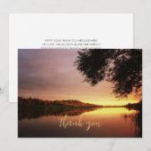 Carte De Remerciements Coucher de soleil sur la rivière (Devant / Derrière)