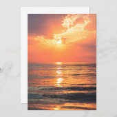 Carte De Remerciements coucher de soleil sur l'eau (Devant / Derrière)