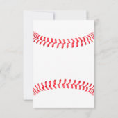 Carte De Remerciements Couches rouges de la partie de baseball Texte pers (Dos)