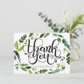 Carte de remerciements - couleur d'aquarelle de ca (Debout devant)