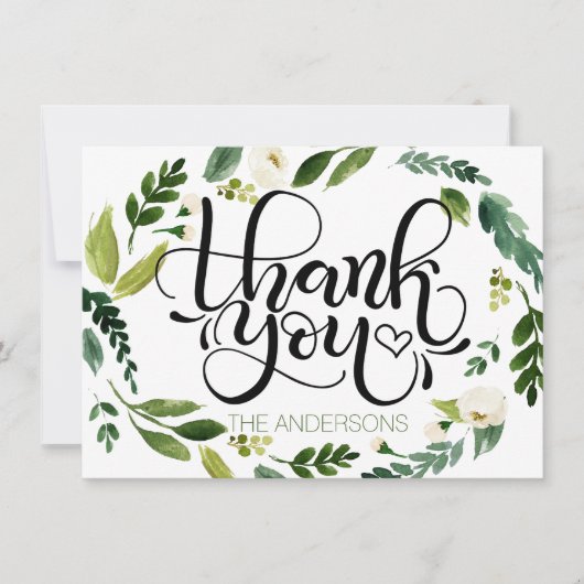 Carte de remerciements - couleur d'aquarelle de ca (Devant)