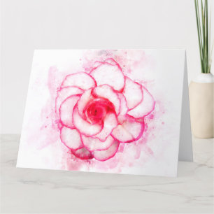 Carte De Remerciements Couleur de fleur de Begonia - wb1