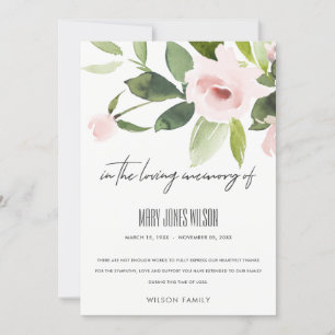 CARTE DE REMERCIEMENTS COULEUR D'EAU ROSE ROSE ROSE ROSE ROSE BLANC SYMPA