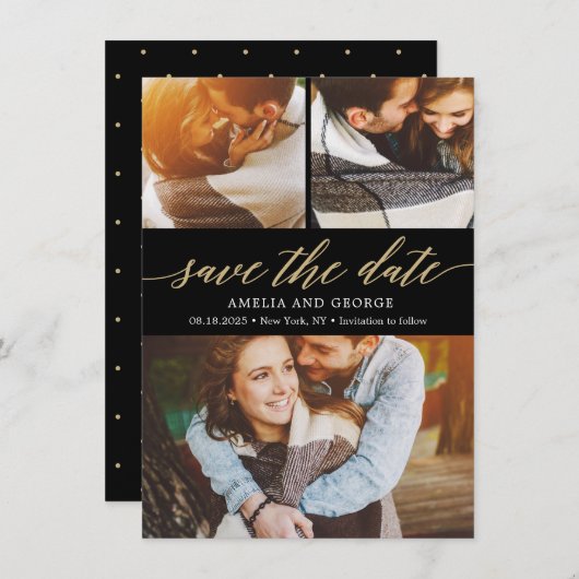 Carte De Remerciements COULEUR ÉDITABLE Script Moderne Enregistrer La Car (Devant / Derrière)