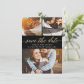 Carte De Remerciements COULEUR ÉDITABLE Script Moderne Enregistrer La Car (Debout devant)