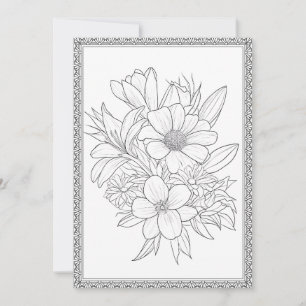 Carte De Remerciements Couleur florale simple et élégante Votre propre ca