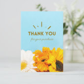 Carte de remerciements couleur jaune (Debout devant)