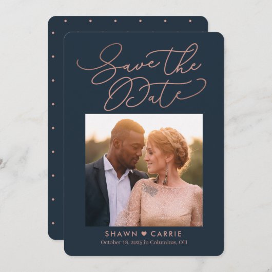 Carte De Remerciements COULEUR MODIFIABLE À Message Simple Enregistrer La (Devant / Derrière)