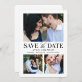 Carte De Remerciements COULEUR MODIFICABLE D'UN Cadre Simple Enregistrer  (Devant / Derrière)