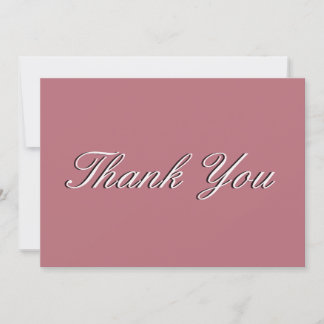 Carte De Remerciements Couleur Or Rose Minimaliste Professionnel