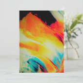 Carte De Remerciements Couleurs Abstraites (Debout devant)