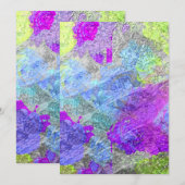 Carte De Remerciements Couleurs Abstraites 2 (Devant / Derrière)