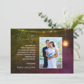 Carte De Remerciements Couleurs automnales chaudes du pot Mason photo Rem (Debout devant)