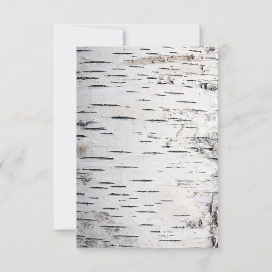 Carte De Remerciements Country Birch Tree Bark Heart Flèche Mariage rusti (Dos)